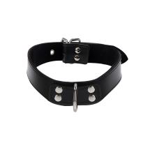 Elegant D-Ring Collar Black