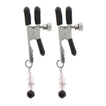 Adjustable Clamps With Beads Silver