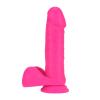 NEO ELITE 8 INCH SILICONE DUAL DENSITY COCK WITH BALLS NEON PINK - foto 1