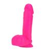 NEO ELITE 8 INCH SILICONE DUAL DENSITY COCK WITH BALLS NEON PINK - foto 3