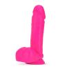 NEO ELITE 8 INCH SILICONE DUAL DENSITY COCK WITH BALLS NEON PINK - foto 2