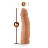 LOCK ON ARGONITE 8 INCH DILDO WITH SUCTION CUP ADAPTER MOCHA - foto 3