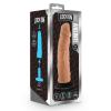 LOCK ON ARGONITE 8 INCH DILDO WITH SUCTION CUP ADAPTER MOCHA - foto 1