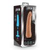 LOCK ON HEXANITE 7.5 INCH DILDO WITH SUCTION CUP ADAPTER MOCHA - foto 1
