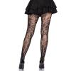 Seamless Floral Lace Tights Black - foto 1