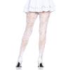 Seamless Floral Lace Tights White - foto 1