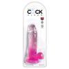 King Cock Clear 7 Inch w Balls Pink - foto 1