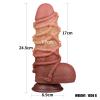 9.5'' Dual layered Platinum Silicone Cock with Rope - foto 4