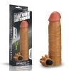 Add 1.5" Vibrating Silicone Extender Brown - foto 1