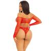 Crotchless teddy with halter Red - foto 1