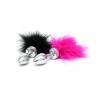 Rimba - Butt plug SMALL with pink feather (unisex) - foto 3