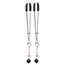 Tweezers With Beads Silver