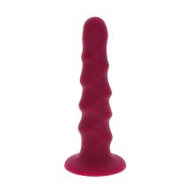 Ribbed Dong 6 Inch Red