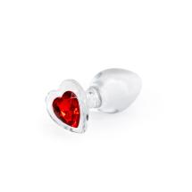 Crystal Desires Red Heart M Red