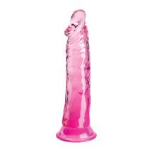 King Cock Clear 8 Inch Pink