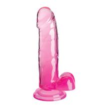 King Cock Clear 7 Inch w Balls Pink