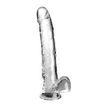 King Cock Clear 11" w balls Transparent