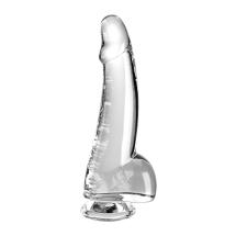 King Cock Clear 7.5" w balls Transparent