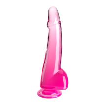 King Cock Clear 10" w balls Pink