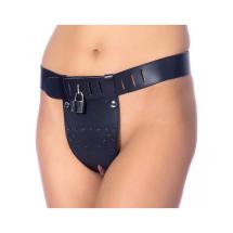 Rimba - Chastity belt with two holes in crotch. Padlock included