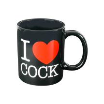 I Love Cock Mug Black