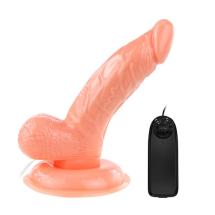 Dildo with multi speed vibration Flesh With Suction Base