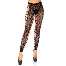 Footless Crotchless Tights Black