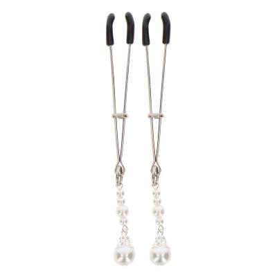 Tweezers With Pearls Silver
