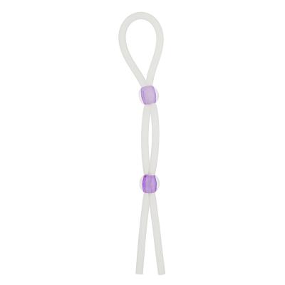 SILICONE LASSO COCK RING DUAL BEADS