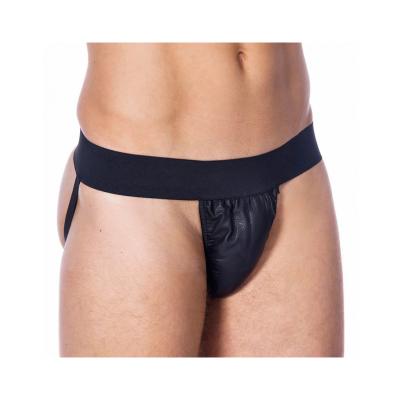 Rimba - Leather Jock StrapBackless String with wide elastic