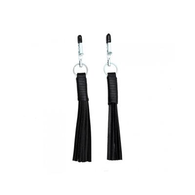 Rimba - Nipple clamps with little leather whip attached (pair)