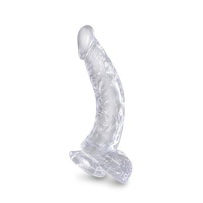 King Cock 7.5 In Cock w Balls Transparant