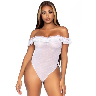 Off the shoulder teddy White
