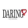 Logo con scritta 'DARING' e cuore rosso, simbolo di intimità.