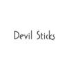 Logo con testo 'Devil Sticks' su sfondo bianco.