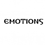 Logo con la parola 'EMOTIONS' scritta in caratteri stilizzati e creativi.