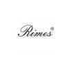 Logo elegante con scritta 'Rimes' in carattere corsivo nero su sfondo bianco.