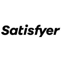 Simple black logo, evokes modernity and satisfaction.